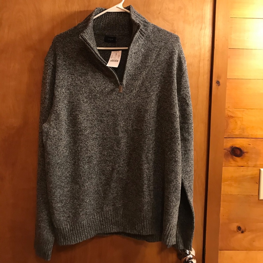 Gray Half-Zip Sweater - J. crew XL